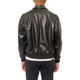 Pilot- A2- Black- Leather- Bomber- Jacket- USAAF-