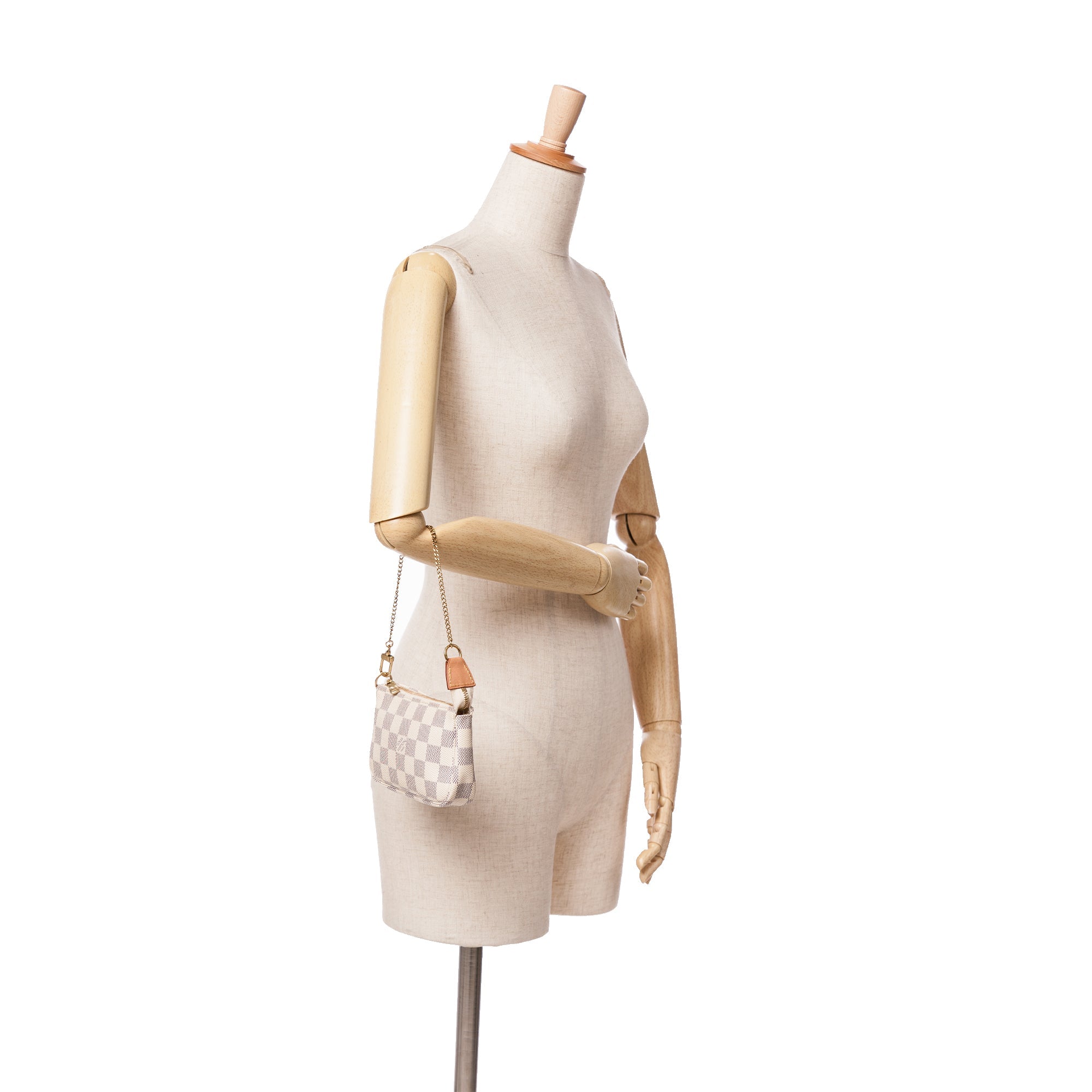 Louis Vuitton Damier Azur Mini Pochette Accessoires White