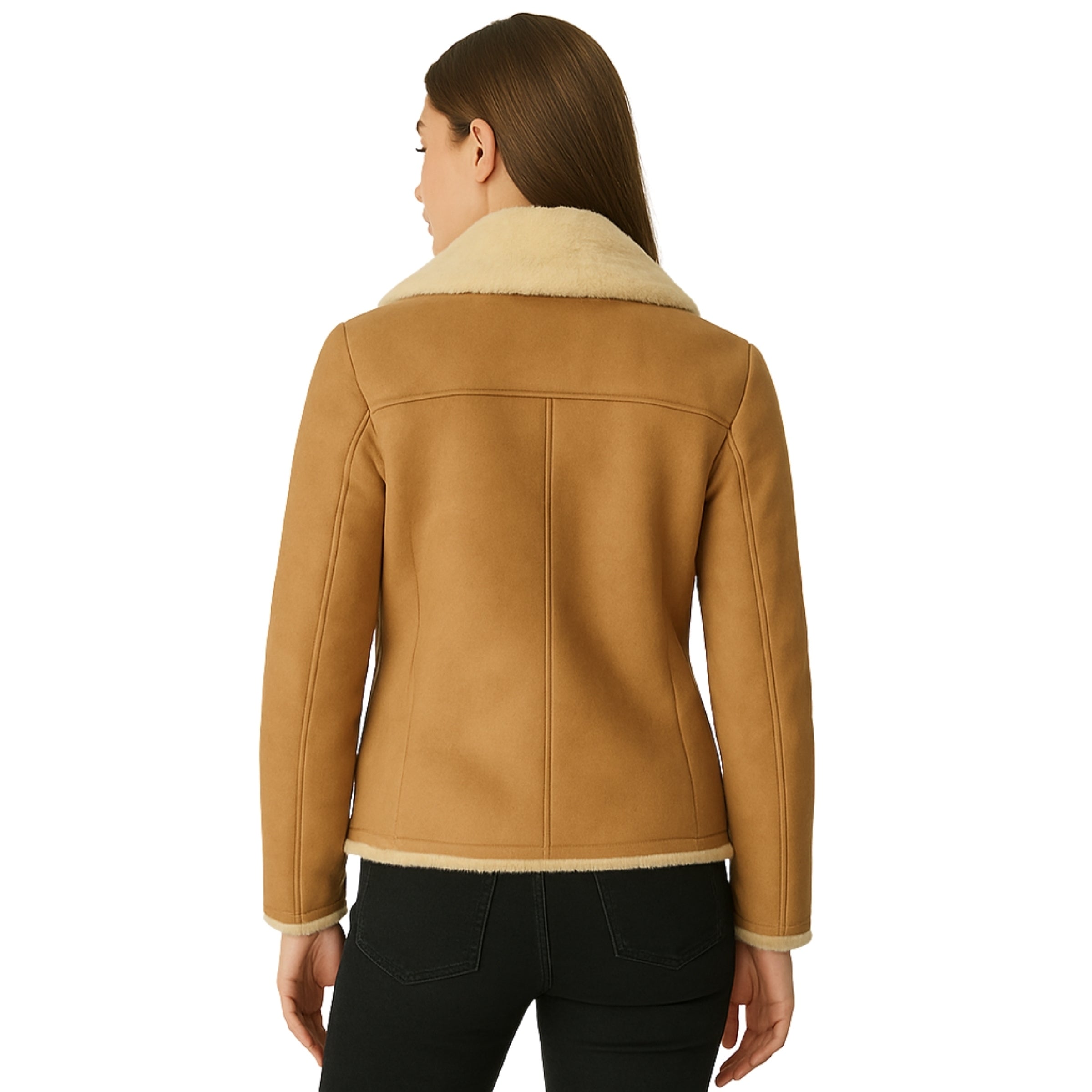 Shearling Leather Jacket for Women