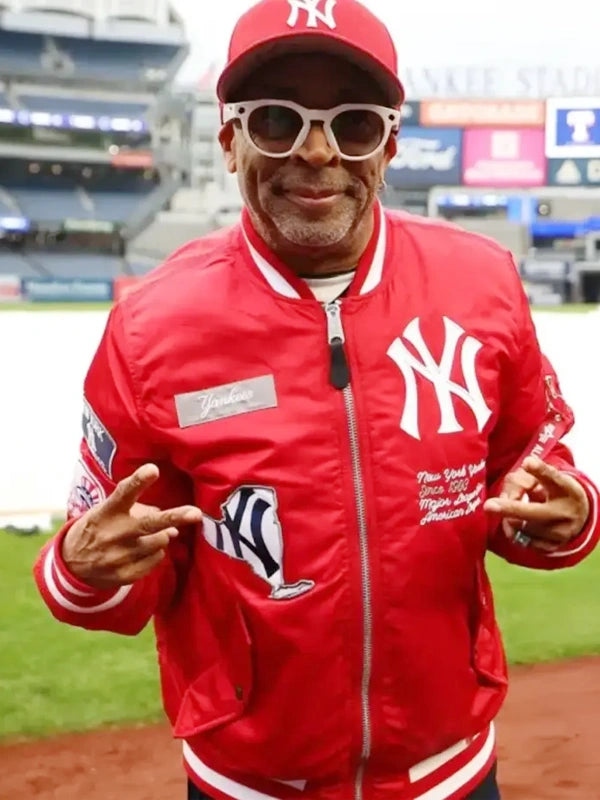 Spike Lee New York Yankees Red Bomber Jacket