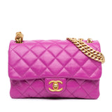 Chanel Small Quilted Lambskin Pillow Crush Flap Purple