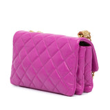Chanel Small Quilted Lambskin Pillow Crush Flap Purple