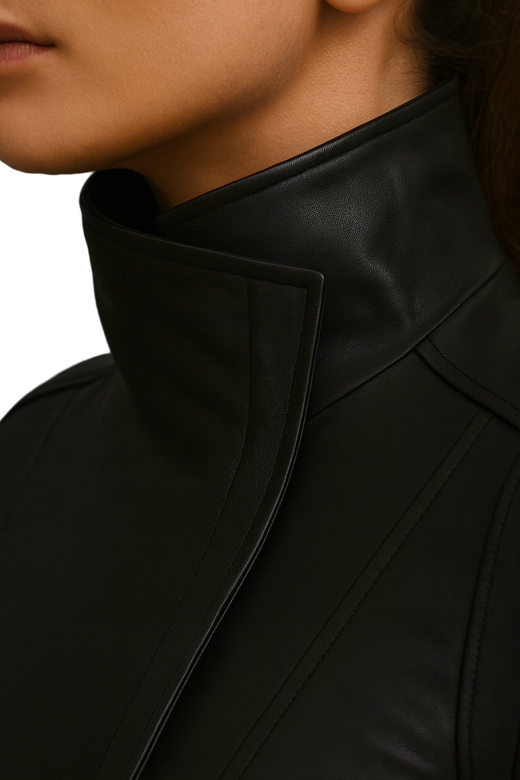 Womens Black Genuine Leather Jacket