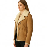 Womens Shearling Leather Jacket