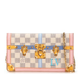 Louis Vuitton Damier Azur Summer Trunks Pochette Weekend White