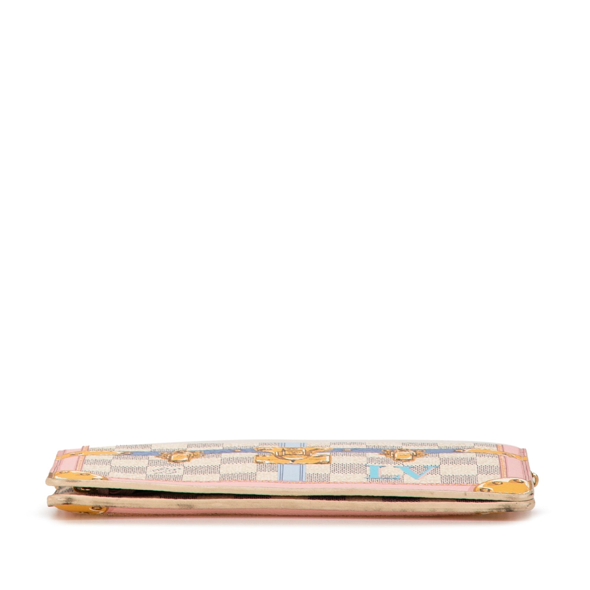 Louis Vuitton Damier Azur Summer Trunks Pochette Weekend White
