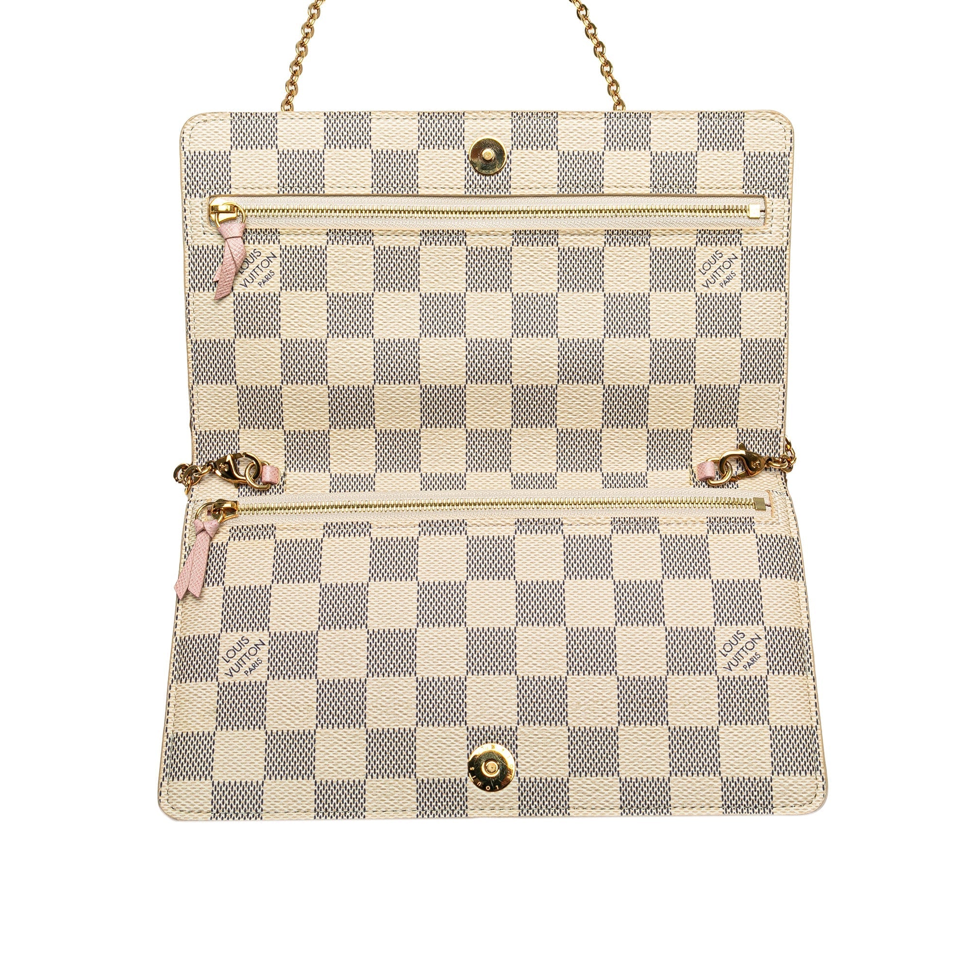 Louis Vuitton Damier Azur Summer Trunks Pochette Weekend White