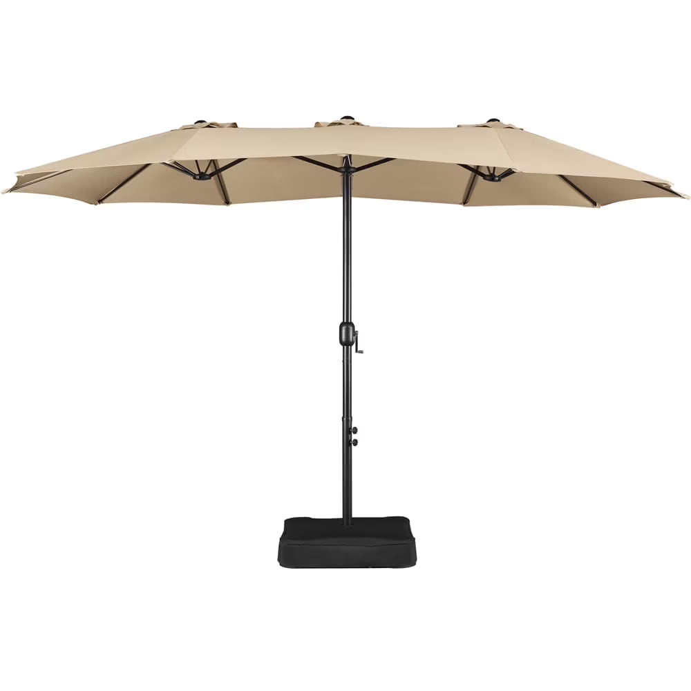 13ft Patio Parasol Canopy with Crank, Tan