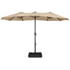 13ft Patio Parasol Canopy with Crank, Tan