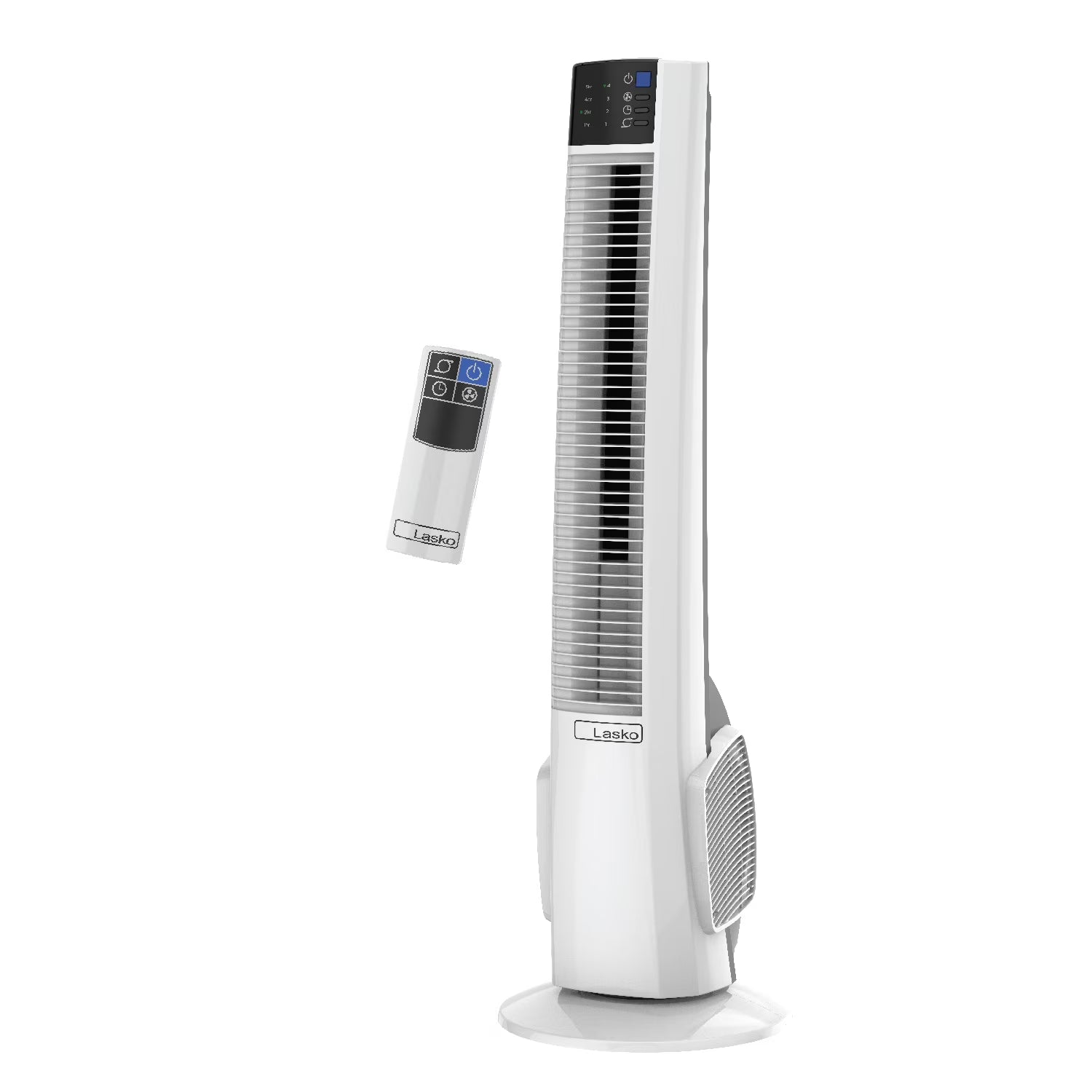 Lasko 38" 4-Speed Hybrid Oscillating Remote Controlled Tower Fan. Black, T38415