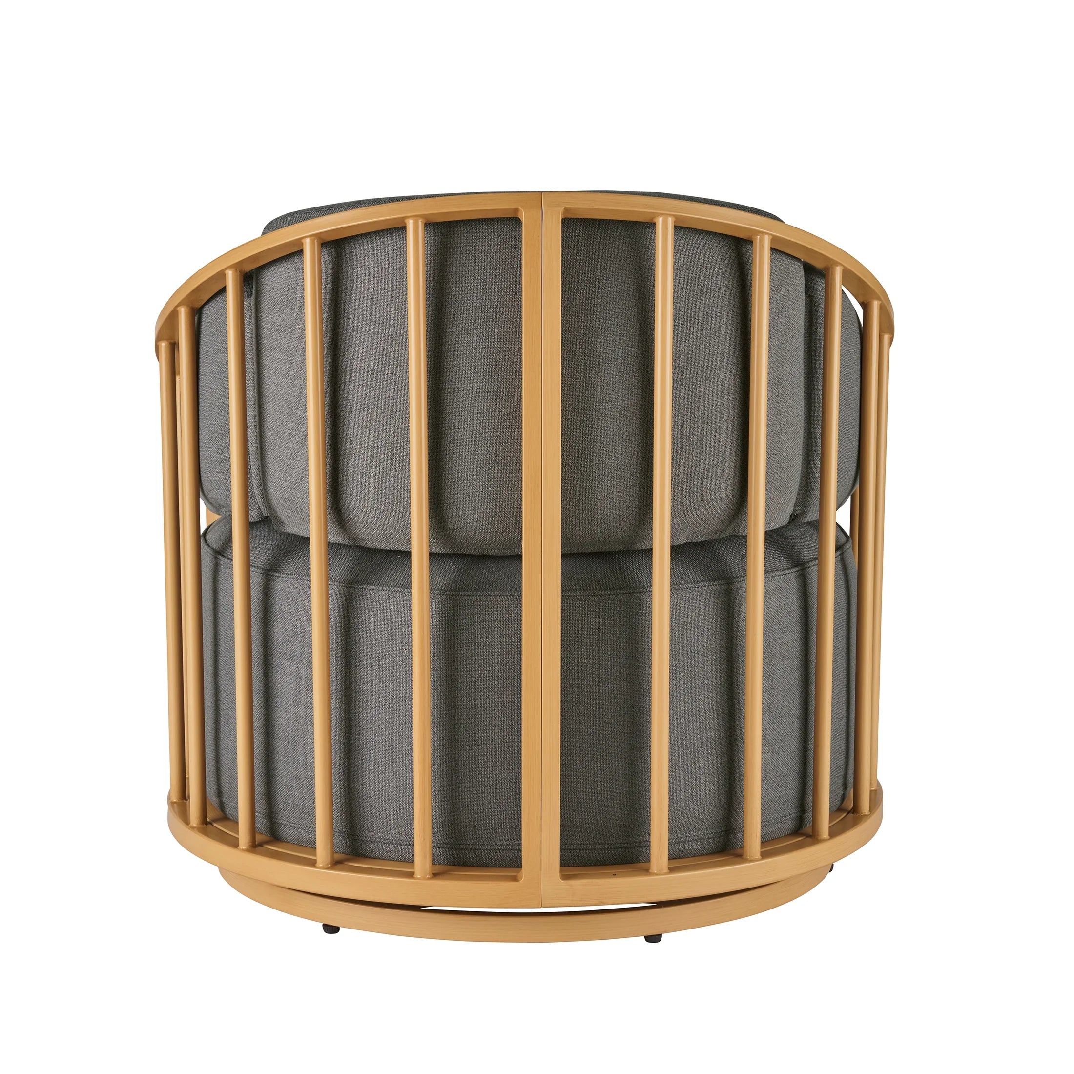Better Homes & Gardens Lillian Swivel Birdcage Accent Chair, Cream Linen