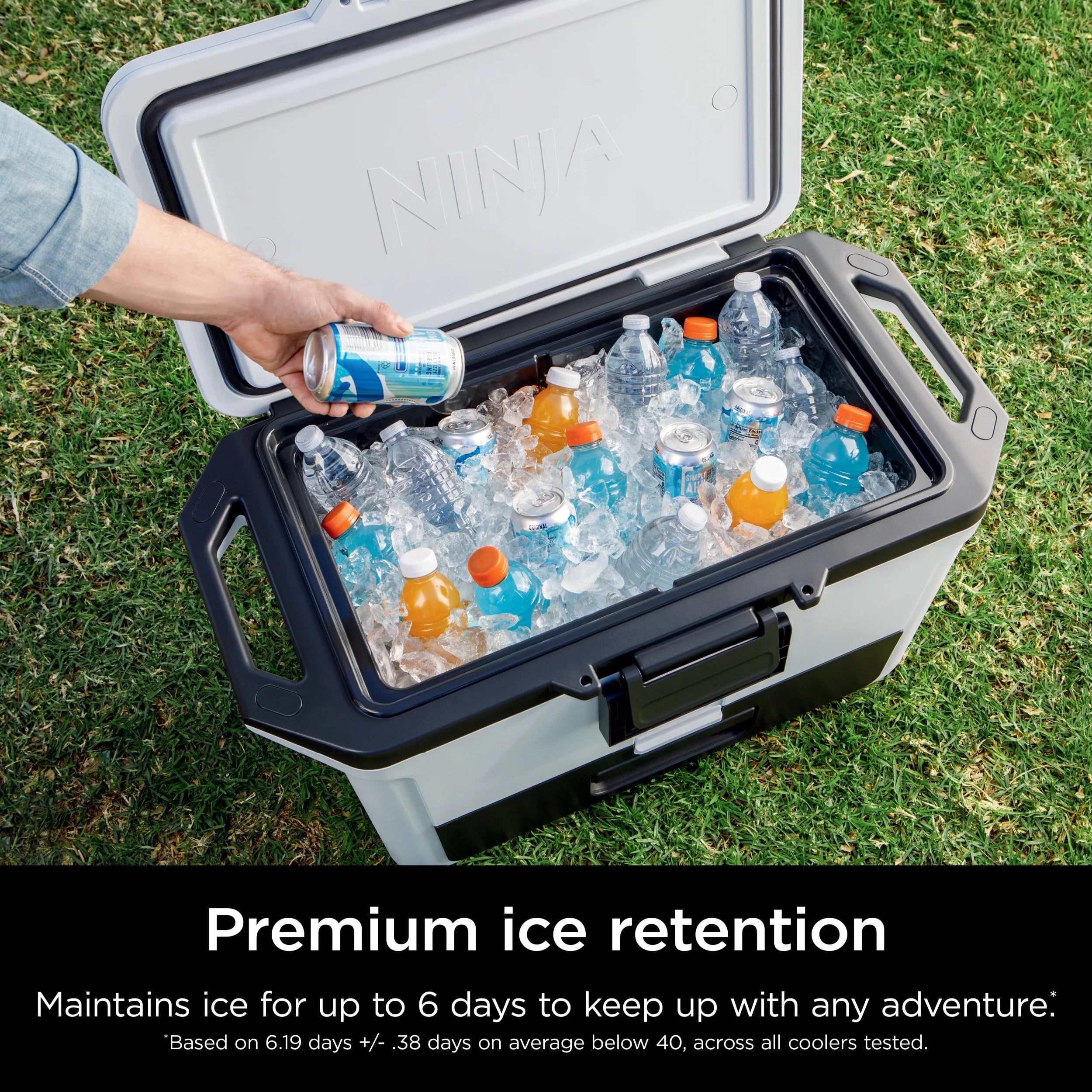 Ninja FrostVault 50qt Hard Cooler with Dry Zone, Gray, FB151GY