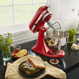KitchenAid Deluxe Series 4.5 Quart Tilt-Head Stand Mixer with Stainless Bowl, Contour Silver, KSM97CU