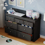 OXYLIFE 45" Baby Nursery Changing Table Dresser with 4 Drawers and Shelf for Nursery Room, White