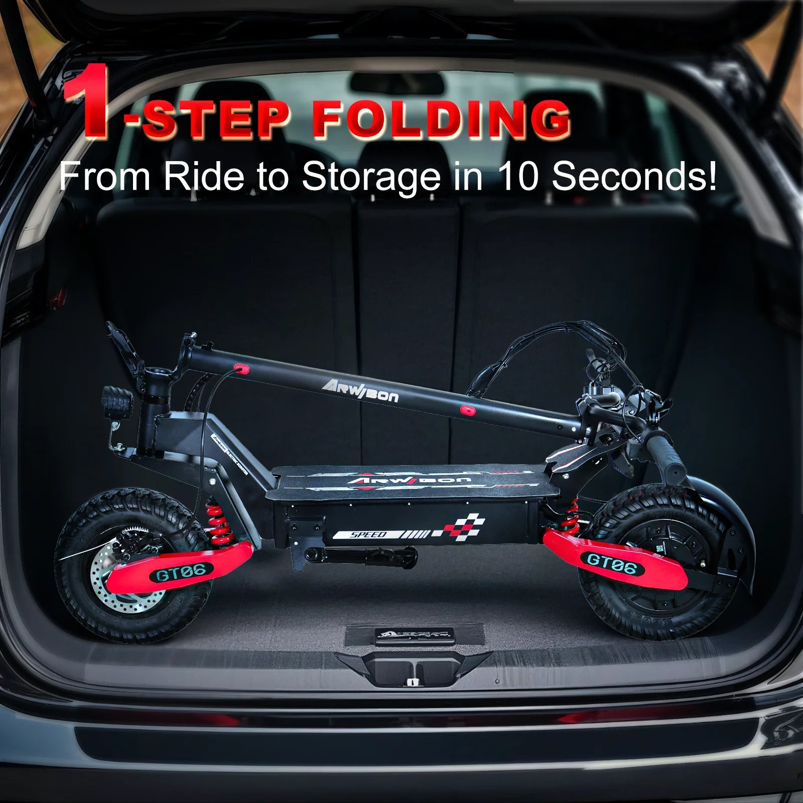 Off Road Electric Scooter for Adults, 1200W Motor Fast E Scooter, Up to 28MPH Top Speed & 20Miles Long Range, 11" Off-Road Tires, 330lbs MAX Load, Foldable