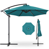 Best Choice Products 10ft Offset Hanging Outdoor Market Patio Umbrella w/ Easy Tilt Adjustment - Tan