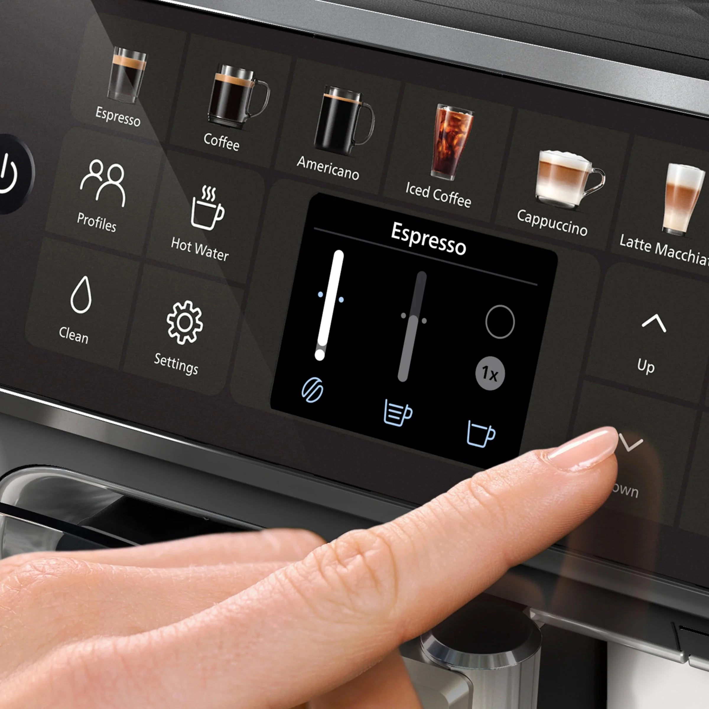 PHILIPS Series 4400 Fully Automatic LatteGo Espresso Machine, SilentBrew Technology, Quick Start. Aromatic Coffee from Freshly Ground Beans, 12 Hot and Iced Drinks, Black Chrome (EP4447/90)