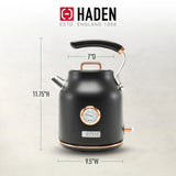 Haden Dorset 1.7 Liter Electric Water Kettle with Base, Putty & Chrome