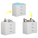 OXYLIFE 45" Baby Nursery Changing Table Dresser with 4 Drawers and Shelf for Nursery Room, White