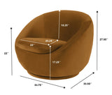 Better Homes & Gardens Mira Swivel Accent Chair, Cream Shearling