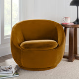 Better Homes & Gardens Mira Swivel Accent Chair, Cream Shearling