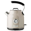 Haden Dorset 1.7 Liter Electric Water Kettle with Base, Putty & Chrome
