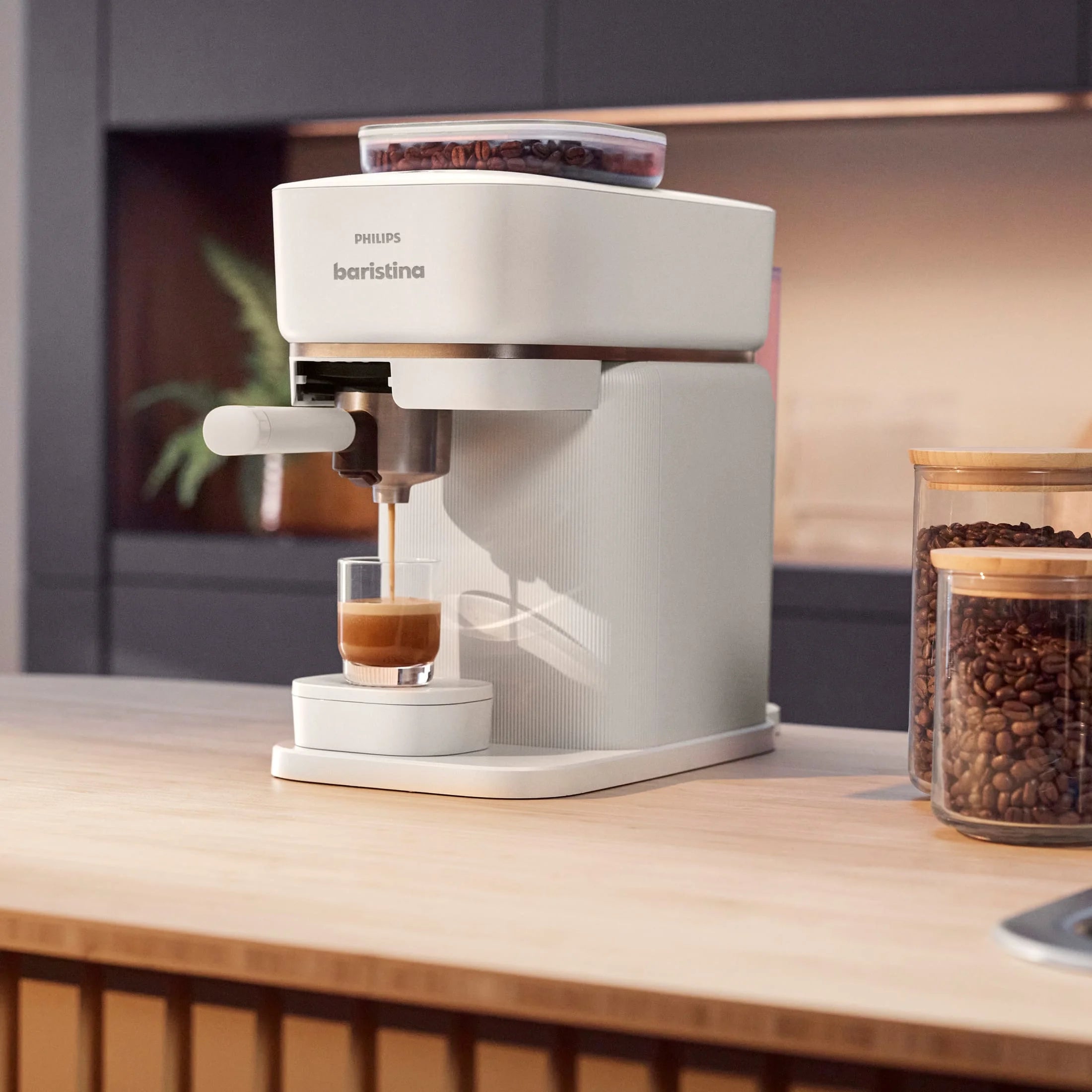 Philips Baristina Automatic Espresso Machine, Milky White