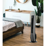 Lasko 38" 4-Speed Hybrid Oscillating Remote Controlled Tower Fan. Black, T38415