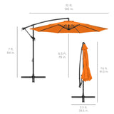 Best Choice Products 10ft Offset Hanging Outdoor Market Patio Umbrella w/ Easy Tilt Adjustment - Tan