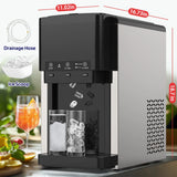 Advwin 3 in 1 Water Dispenser with Ice Maker Countertop, Bullet Ice, Crushed Ice, Water Cooler, 44Lbs/24H, 12 Ice Cube/6Min, Self-cleaning, 4Lbs Ice Storage, Home, Kitchen, Party, RV
