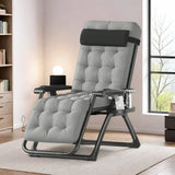 Naipo Zero Gravity Chair, Outdoor Foldable Padded Lounge Chair Recliner with Side Table, 353lbs Lounge Chair Sleep Relaxing, Winner