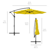 Best Choice Products 10ft Offset Hanging Outdoor Market Patio Umbrella w/ Easy Tilt Adjustment - Tan