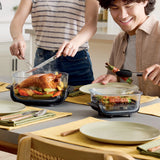 Ninja Crispi 4-in-1 Portable Glass Air Fryer Cooking System, 4-Qt & 6-Cup Containers, Cyberspace