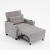 Convertible Futon Sofa Bed, 3-in-1 Multi-Functional Sleeper Chair Bed with USB Ports, Adjustable Backrest Recliner,for Living Room Bedroom Small Space, Tech Cloth, Dark Grey