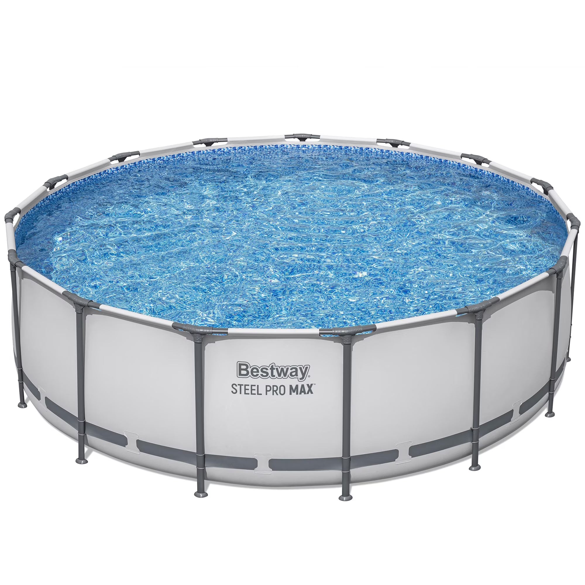 Bestway: MAX 15' X 48" Above Ground Pool Set - 4231 Gallon, Outdoor Family Pool, Corrosion & Puncture Resistant, Includes Filter, Pump, Ladder & Cover