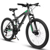 A2760 27.5 Inch Full Suspension Mountain Bike, Front and Rear Dual Shock Absorbers, Mechanical Disc Brakes, 21-Speed, Suitable for Men and Women, Ideal for Travel and Fitness Enthusiasts