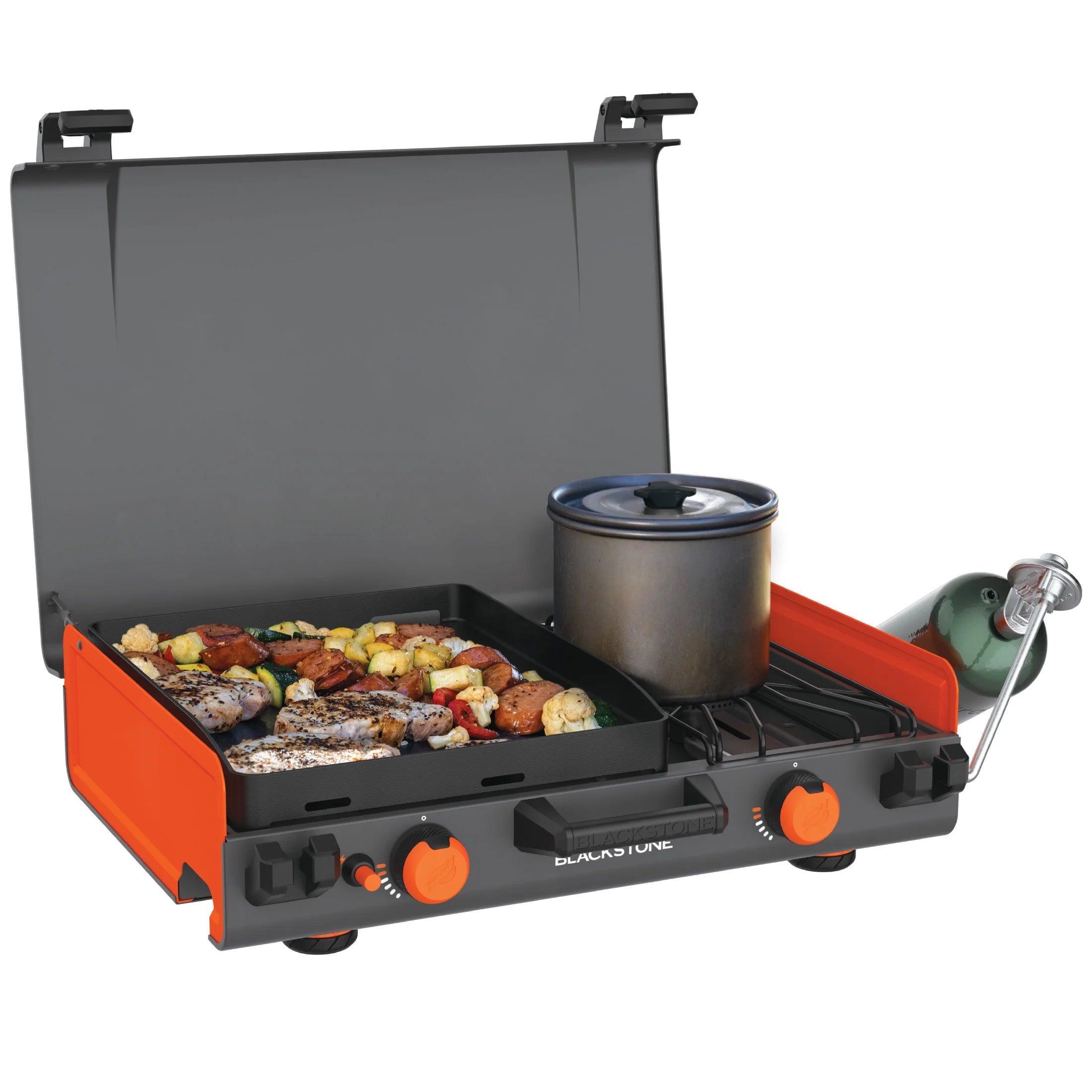 Adventure Ready 12"x14 Propane Camping Griddle with Side Burner