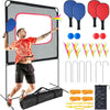 Portable Pickleball with Net, A Racket Game That Combines Pickleball, Badminton, Jianzi, and Tennis, Backyard Games Sport Outdoor Indoor, Fun Games for Kids & Adults