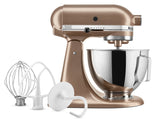 KitchenAid Deluxe Series 4.5 Quart Tilt-Head Stand Mixer with Stainless Bowl, Contour Silver, KSM97CU