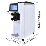 KFFKFF Commercial Ice Cream Machine 2.7-4gal/10-15L/H 4L Hopper Single Flavor Countertop Soft Serve Ice Cream Maker Auto Clean Pre-Cooling