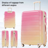 3 Piece Luggage Sets, Hard Shell Suitcase 20/24/28 Inches with TSA Lock and Spinner Wheels, Expandable Lightweight Travel Luggage for Men Women, Multicolor purple