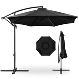 Best Choice Products 10ft Offset Hanging Outdoor Market Patio Umbrella w/ Easy Tilt Adjustment - Tan