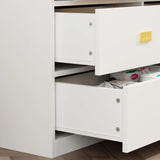 OXYLIFE 45" Baby Nursery Changing Table Dresser with 4 Drawers and Shelf for Nursery Room, White