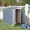 4' x 7.6' Storage Shed, Galvanized, Locking, Gray