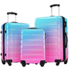 3 Piece Luggage Sets, Hard Shell Suitcase 20/24/28 Inches with TSA Lock and Spinner Wheels, Expandable Lightweight Travel Luggage for Men Women, Multicolor purple