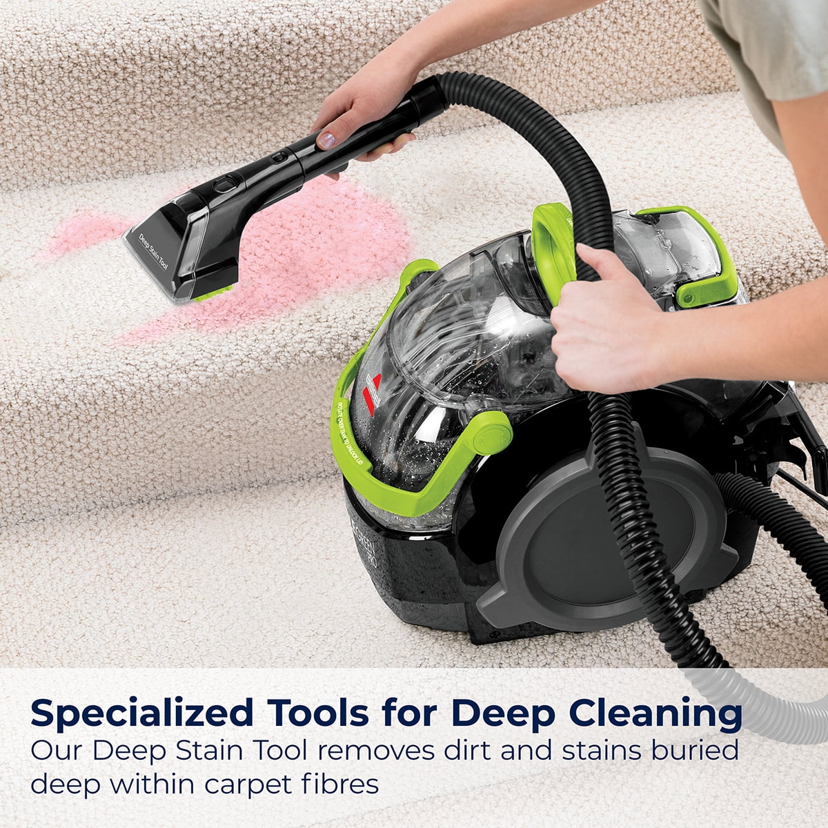 BISSELL Little Green Pro Portable Deep Cleaner, for Carpet, Upholstery, and Auto, Compact, Superior Suction, Professional Cleaning, StainProtect Technology, 2505