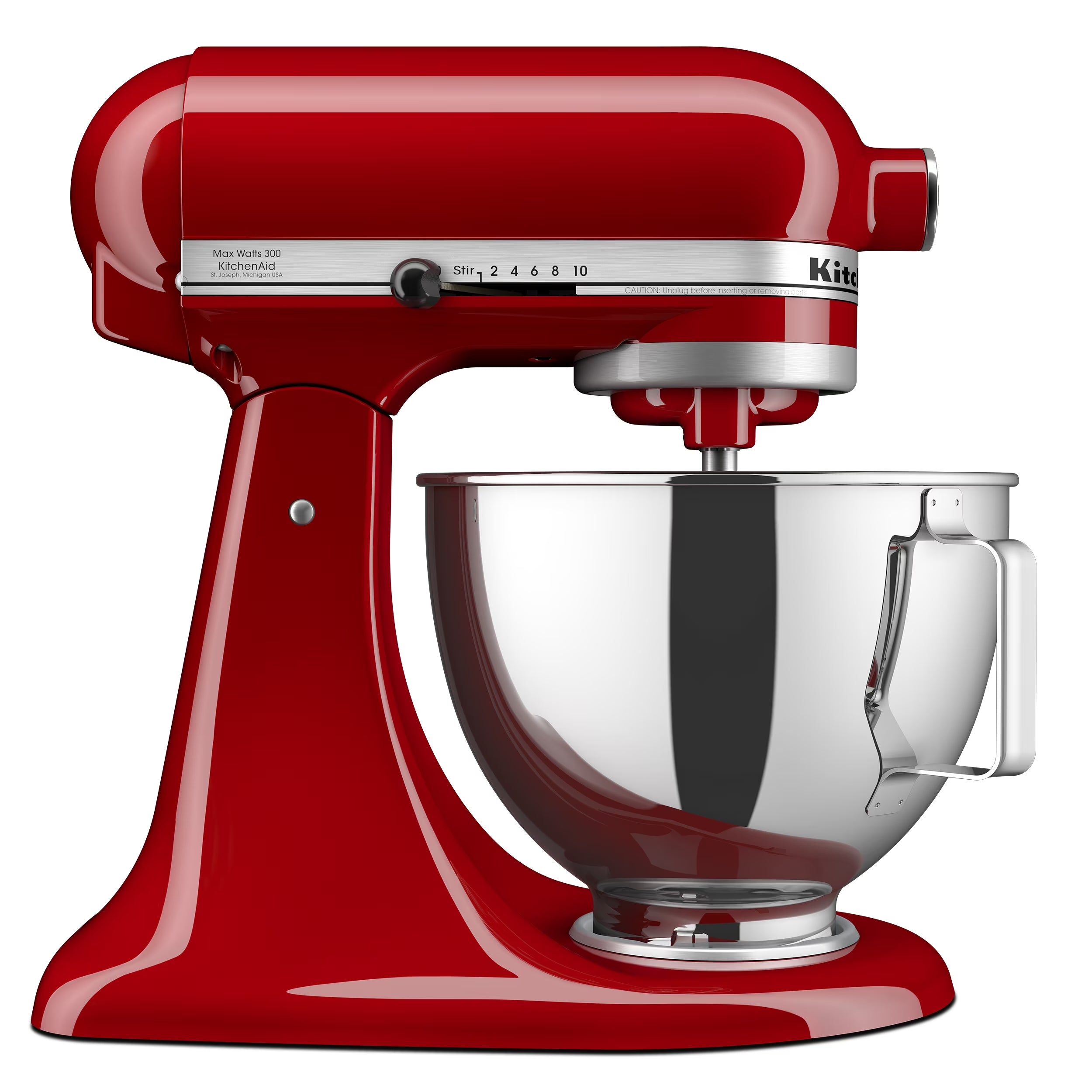 KitchenAid Deluxe Series 4.5 Quart Tilt-Head Stand Mixer with Stainless Bowl, Contour Silver, KSM97CU