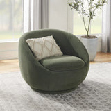 Better Homes & Gardens Mira Swivel Accent Chair, Cream Shearling