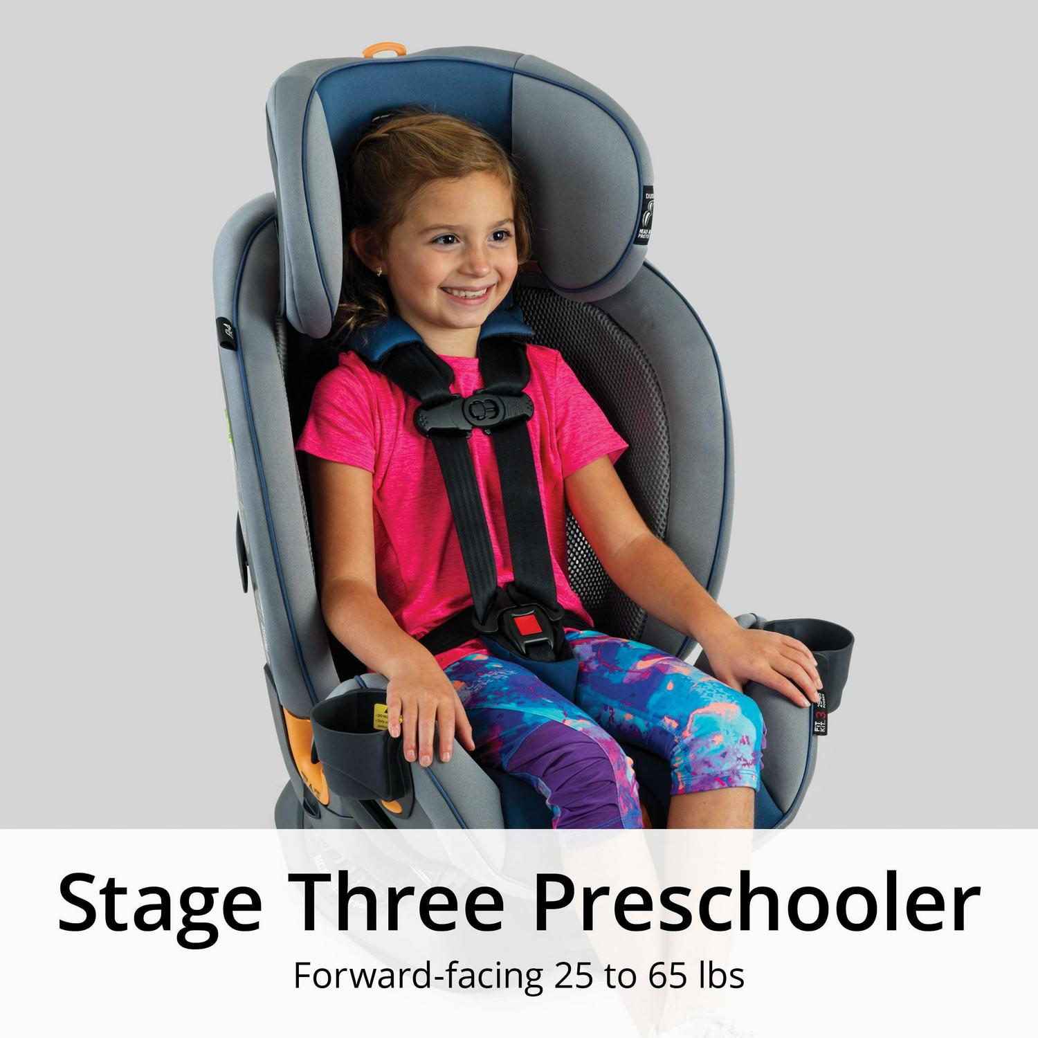 Chicco Fit4 Adapt 4-in-1 Convertible Car Seat - Vapor (Grey)