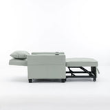Convertible Futon Sofa Bed, 3-in-1 Multi-Functional Sleeper Chair Bed with USB Ports, Adjustable Backrest Recliner,for Living Room Bedroom Small Space, Tech Cloth, Dark Grey